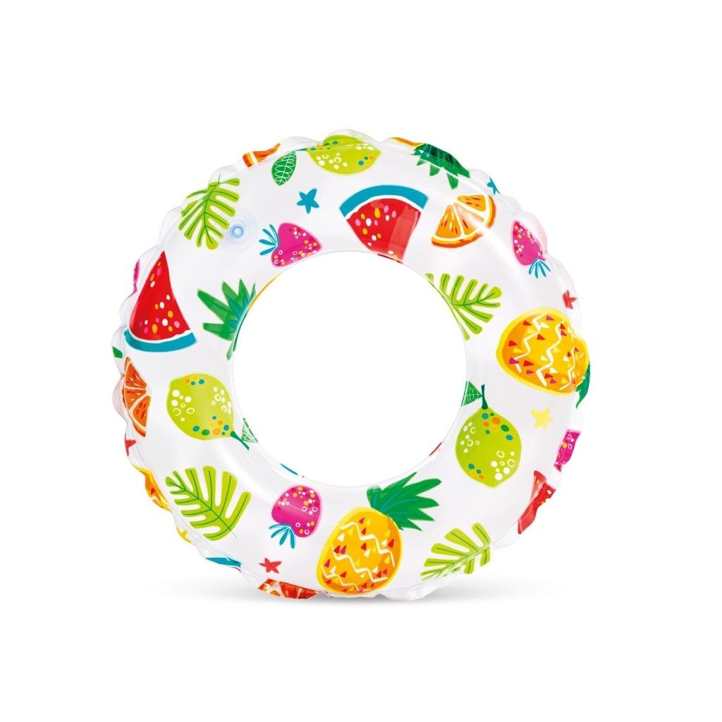 Deniz ve Havuz Ürünleri, intex, Intex Baskılı Simit 61 cm 6-10 Yaş 52418 Meyve Desenli