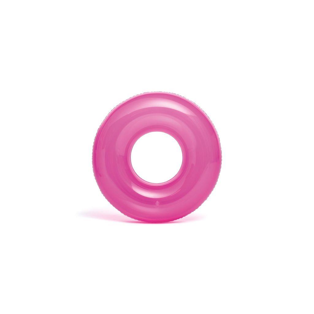 Deniz ve Havuz Ürünleri, intex, Intex Şeffaf Renkli Simit 76 cm 8+ Yaş 52609 Pembe