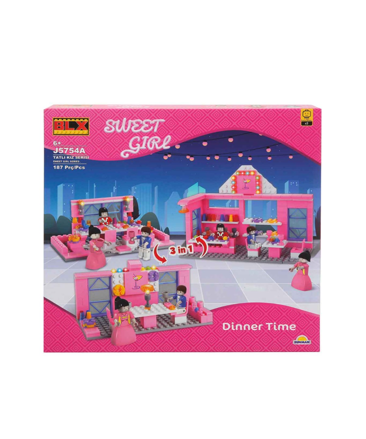 Diğer Lego Setleri, Sunman, BLX J5750A Sweet Girl Ev ve Kafe 21366 Kafe Modeli
