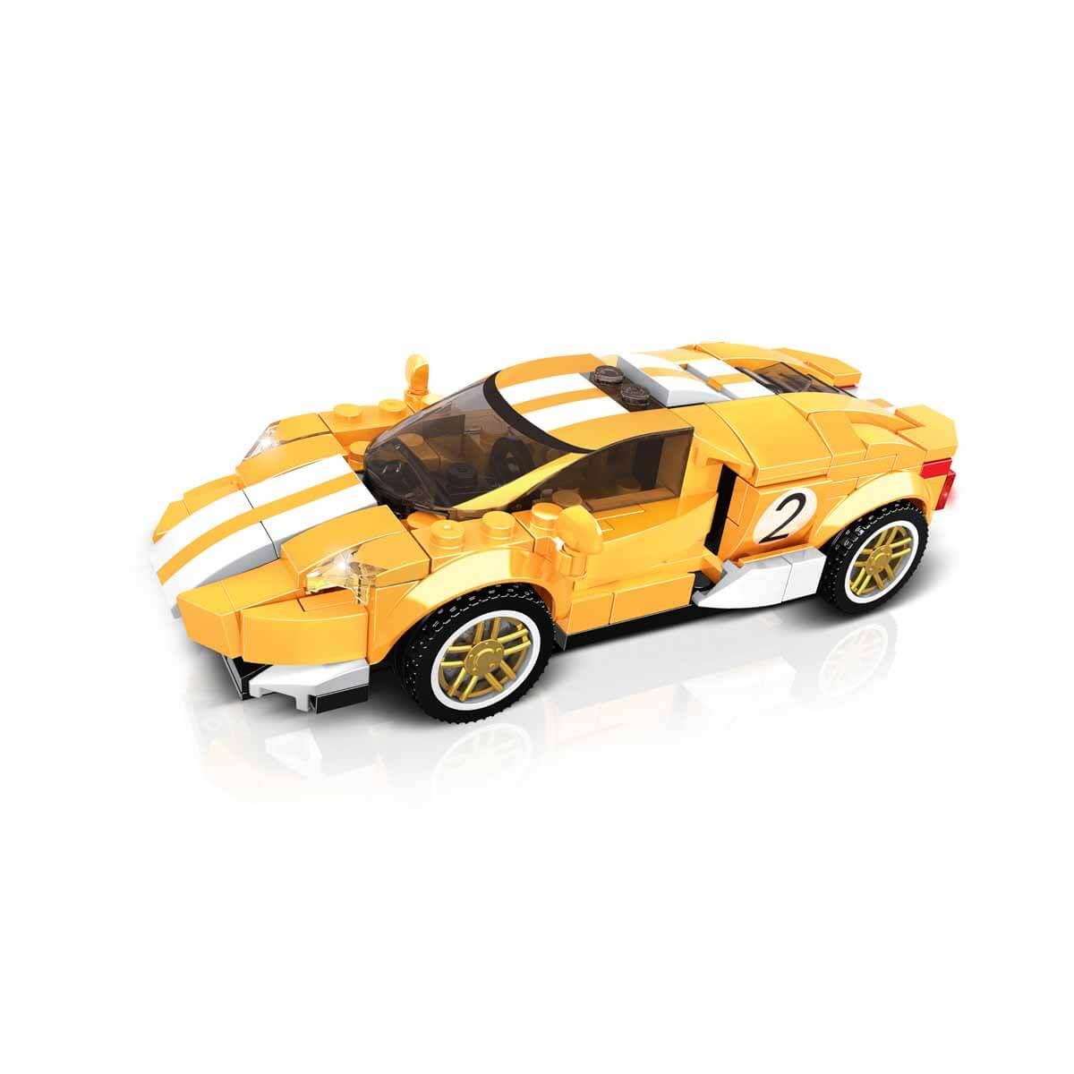 Diğer Lego Setleri, Sunman, BLX Racing Yarış Arabaları C0314 92830 Sarı Beyaz Araba