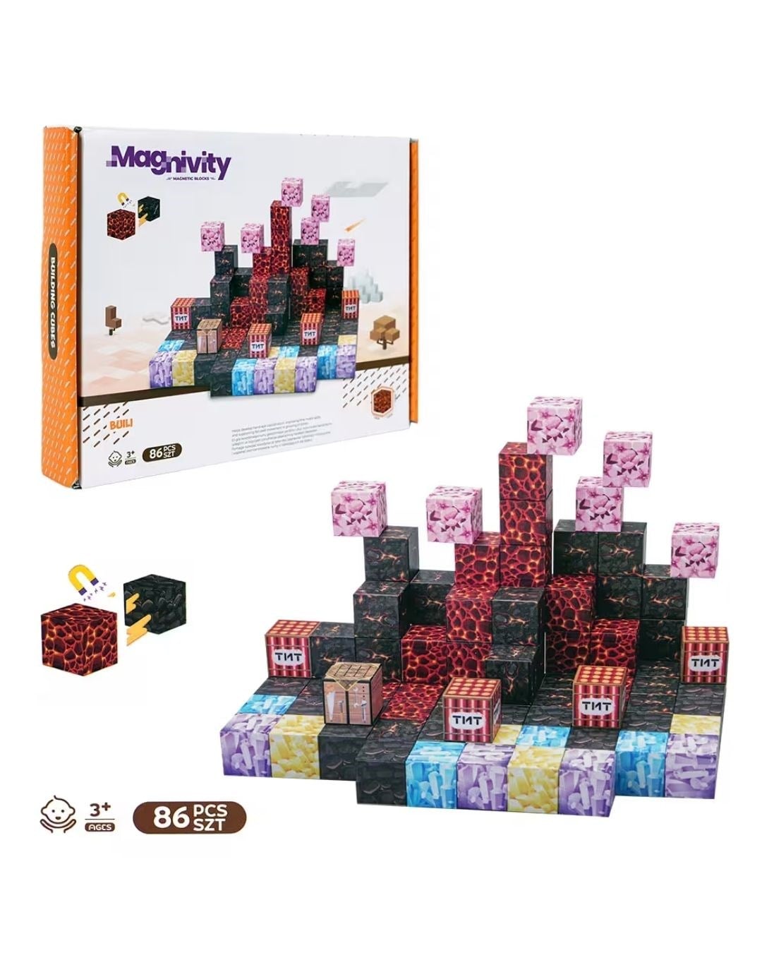 Diğer Lego Setleri, MEGA OYUNCAK, Magnivity Manyetik Bloklar 86 Parça