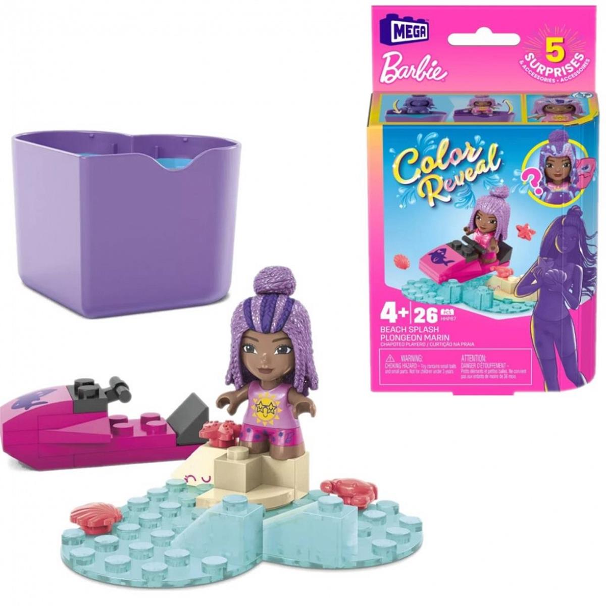 Diğer Lego Setleri, Barbie, MEGA Barbie Color Reveal Mini Bebek Serisi HHP85 HHP87