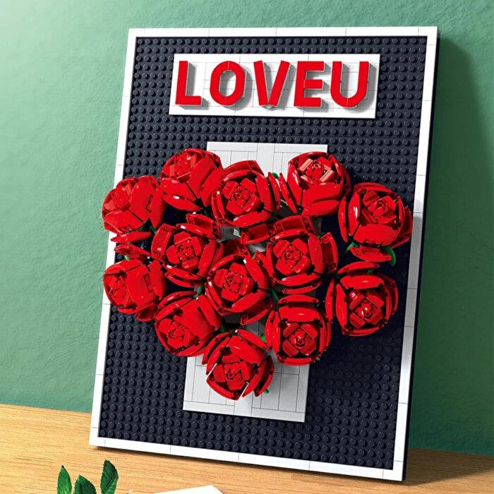 Diğer Lego Setleri, MEGA OYUNCAK, Mega Love U Gül Fotoğraf Çerçevesi 799 Parça