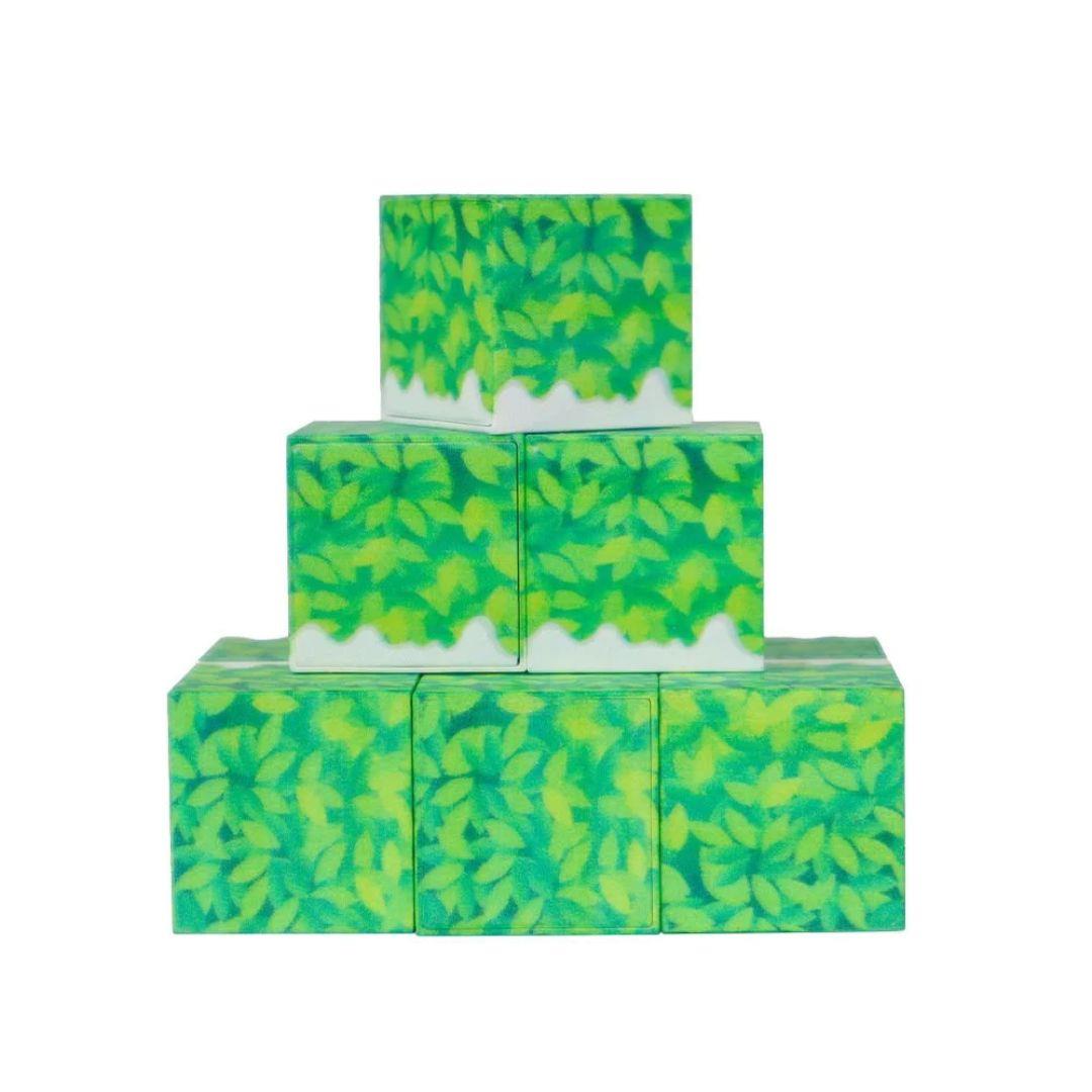 Diğer Lego Setleri, MEGA OYUNCAK, Megacraft Manyetik Bloklar 9 Parça Kıç Çimen Desenli