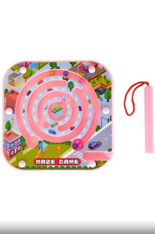 Eğitici Bebek Oyuncakları, Ceren, CTOY Manyetik Labirent Oyunu 66439 Pembe