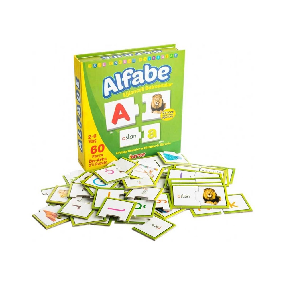 Eğitici Bebek Oyuncakları, Dıytoy, Dıytoy Eğlenceli Bulmacalar Eşleştirme Alfabe Ön Arka İkili Puzzle