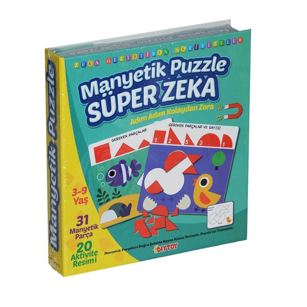 Eğitici Bebek Oyuncakları, Dıytoy, Dıytoy Manyetik Puzzle Süper Zeka 20 Aktivite Resmi