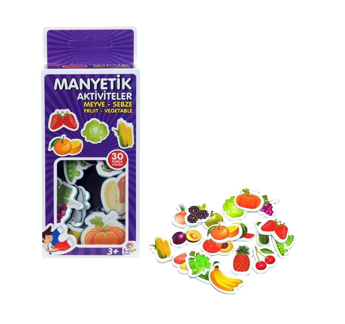 Eğitici Bebek Oyuncakları, Laço Kids, Laço Kids Manyetik Aktiviteler Meyve ve Sebzeler 30 Parça