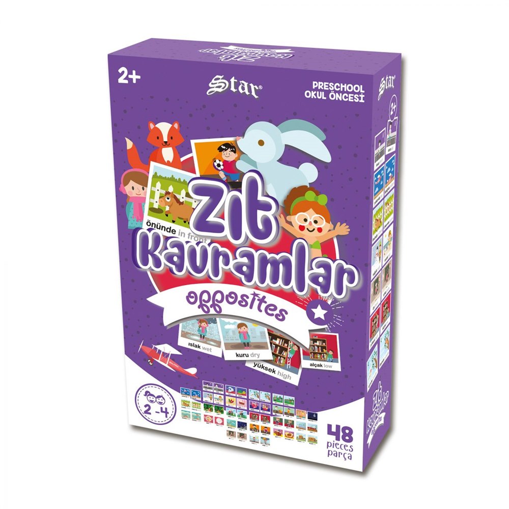 Eğitici Bebek Oyuncakları, Star Oyun, Okul Öncesi Opposite Puzzle Zıt Kavramalar