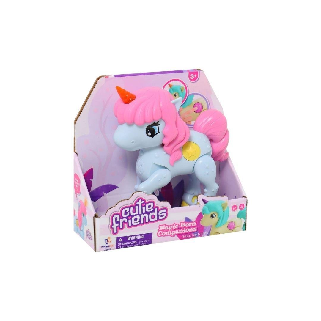 Eğitici Elektronik Oyuncaklar, MEGA OYUNCAK, Cutie Friends Sesli ve Işıklı Unicorn 40807 Mavi