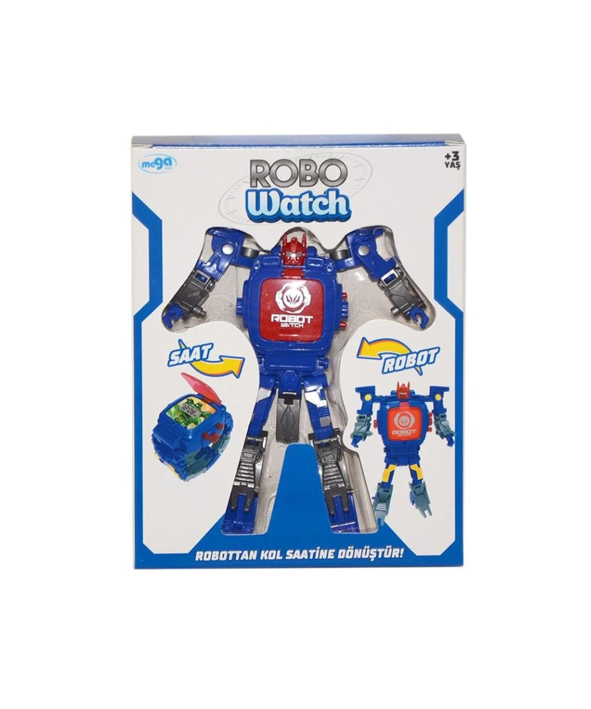 Eğitici Elektronik Oyuncaklar, MEGA OYUNCAK, Dönüşebilen Robot Saat 49800 Mavi