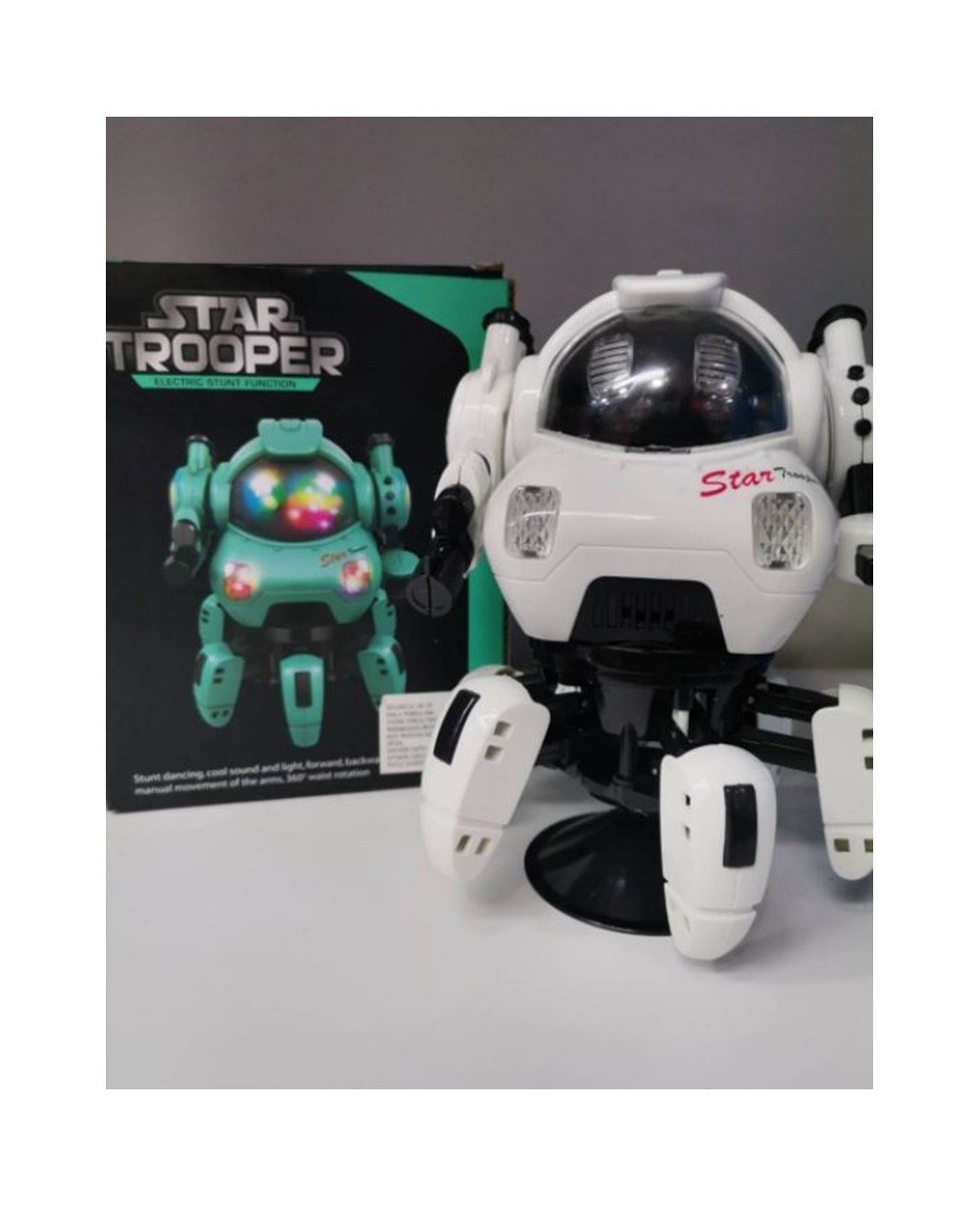 Eğitici Robotlar, Ceren, C-TOY Işıklı ve Sesli 360 Derece Dönebilen Yıldız Asker Robot 01180 Beyaz