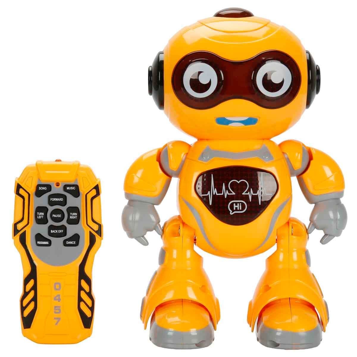 Eğitici Robotlar, Sunman, Sesli ve Işıklı Uzaktan Kumandalı Dans Eden Sevimli Robot 45510 Turuncu Robot