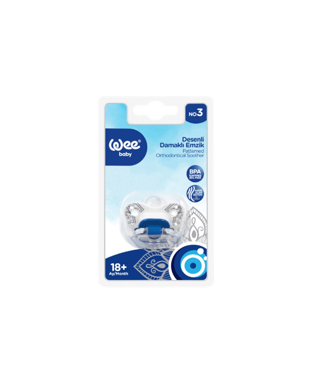 Klasik Desenli Damaklı Emzik No:3 Nazar Boncuğu I Merkez Oyuncak