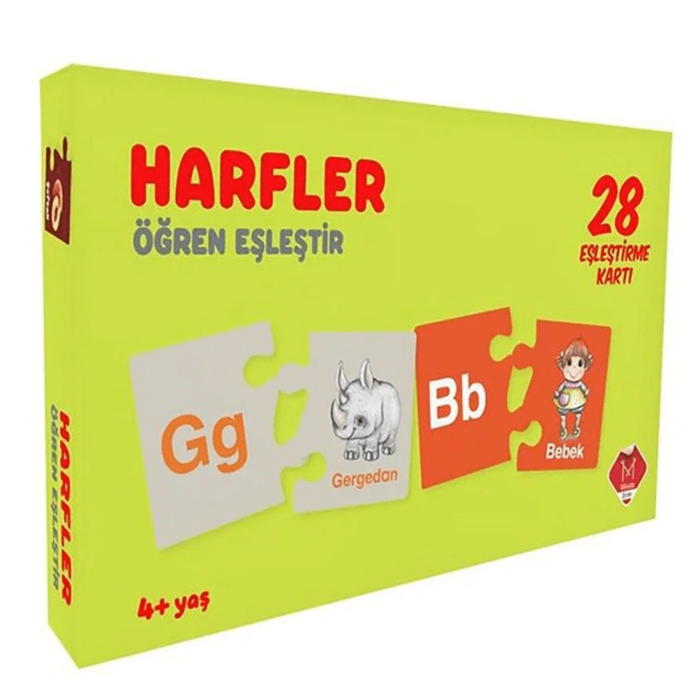 Eşleştirme Oyunları, Laço Kids, Harfler Eşleştirme Kartları 28 Kart