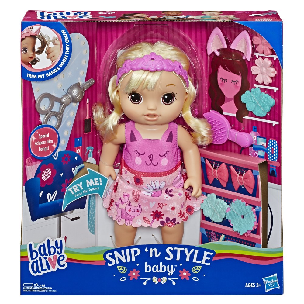 Et Bebekler, Baby Alive, Baby Alive Bebeğimle Saç Tasarımı Sarışın E5241