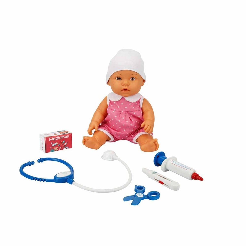 Et Bebekler, Sunman, Bebelou Doktor Zamanı 35cm Konuşan Bebek 29459 Pembe