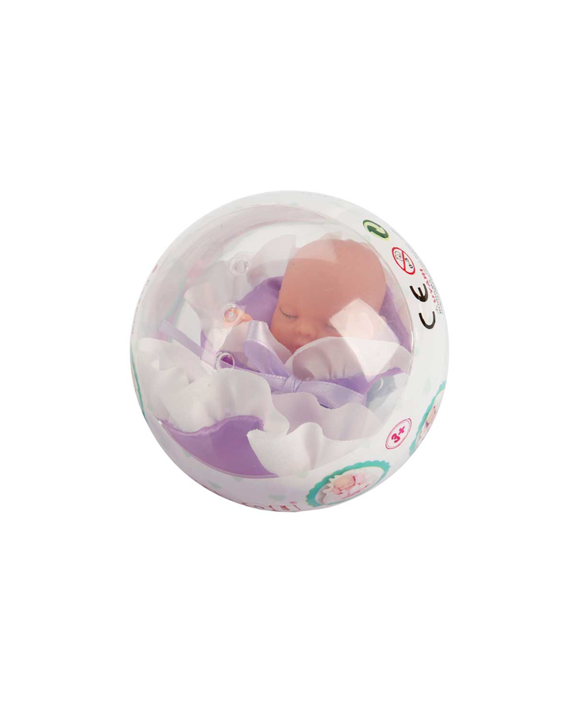 Et Bebekler, Sunman, Boubou Yeni Doğan Bebeğim 12 cm 20395 Mor