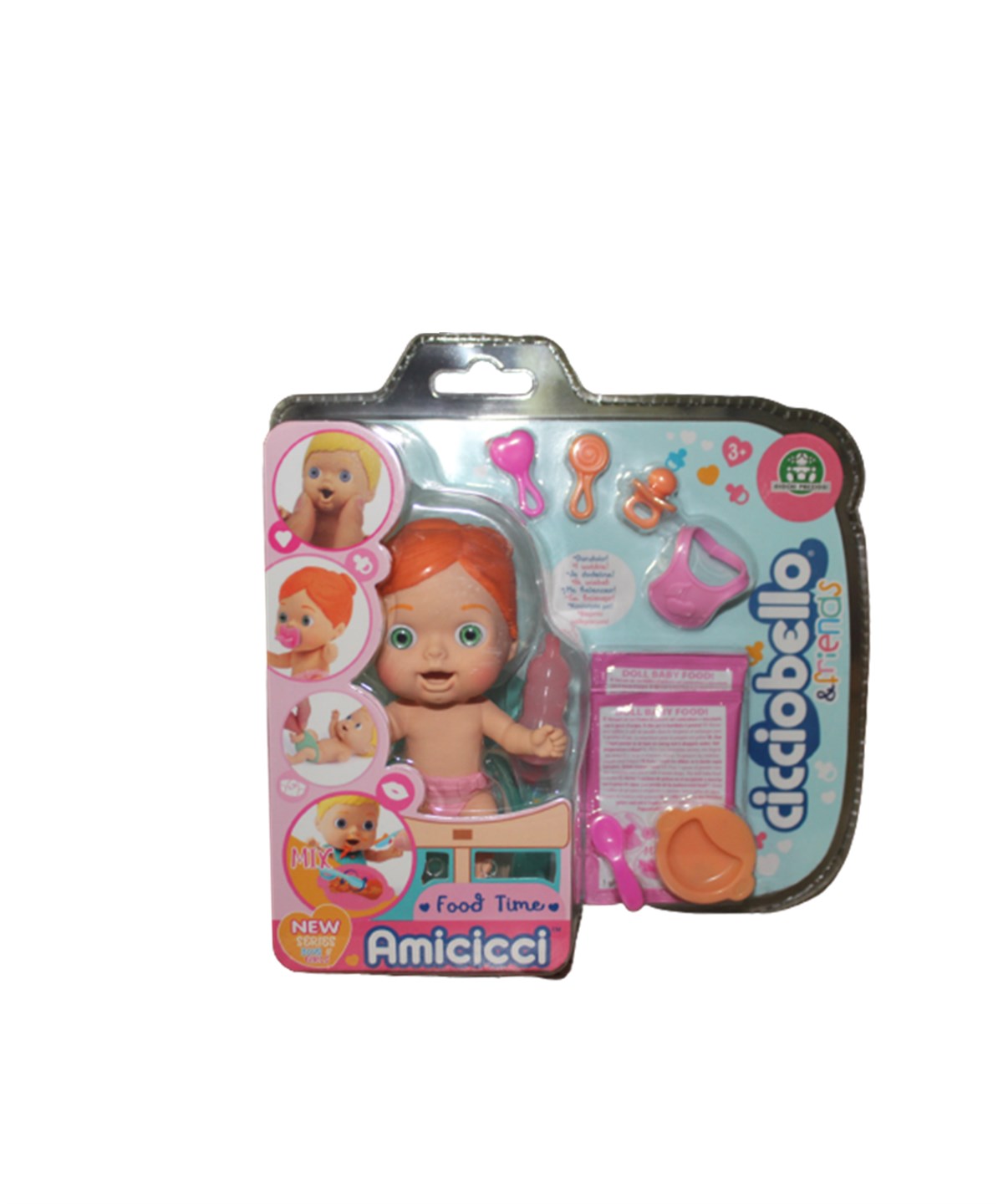 Et Bebekler, Giochi Preziosi, Cicciobello Amiccici Yemek Seti W3 CC022000 Ciccioclare Kızıl Saçlı