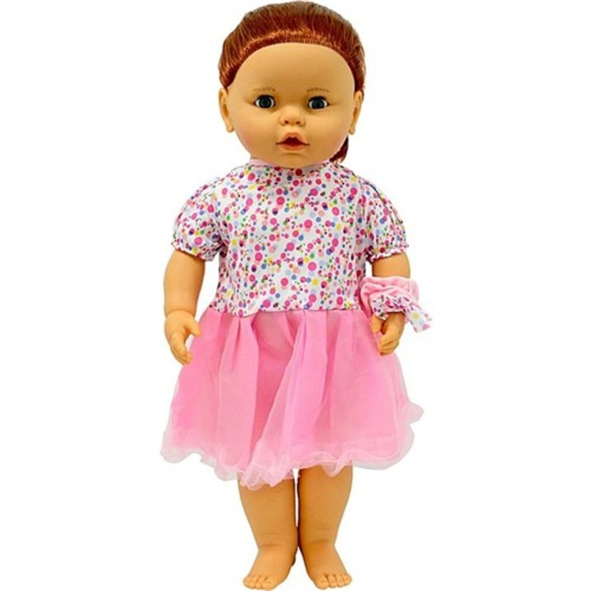 Et Bebekler, Sunman, Lila 8 Sesli Saçlı Et Bebek 60cm. 23440 Sarışın Pembe Tüllü Elbise