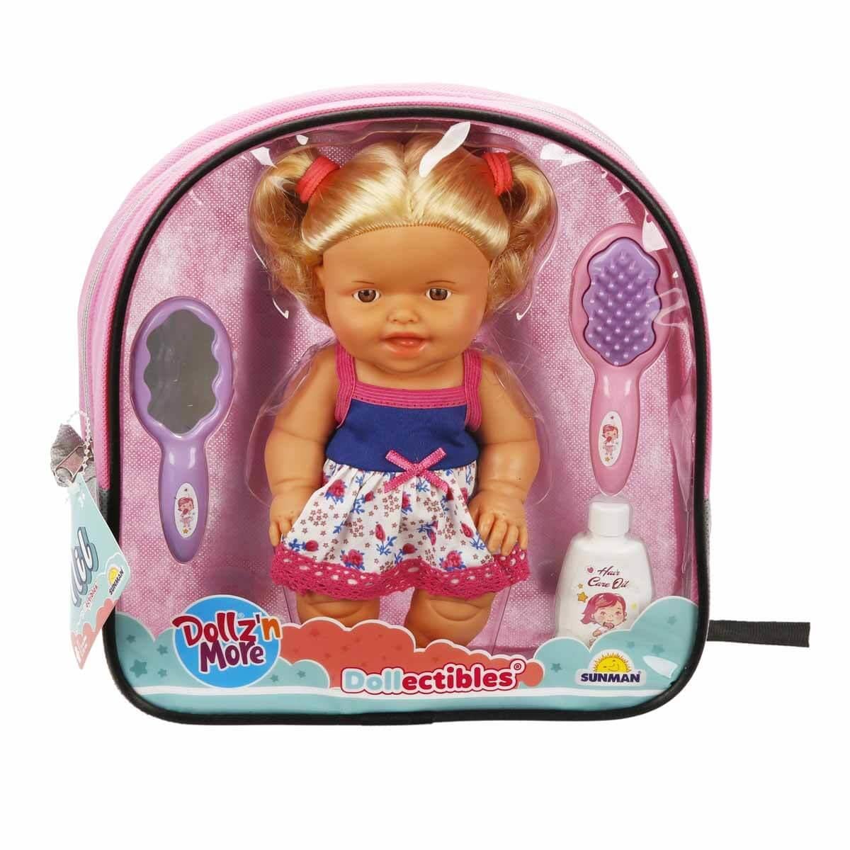 Et Bebekler, Sunman, Nil Bebek Sırt Çantalı Set 23 cm 31636 Sarışın Nil Bebek