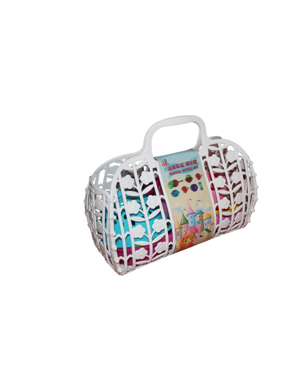 Evcilik Aksesuarları, BEST TOYS, Azra'nın Çantalı Çay ve Mutfak Seti 66142 Beyaz 