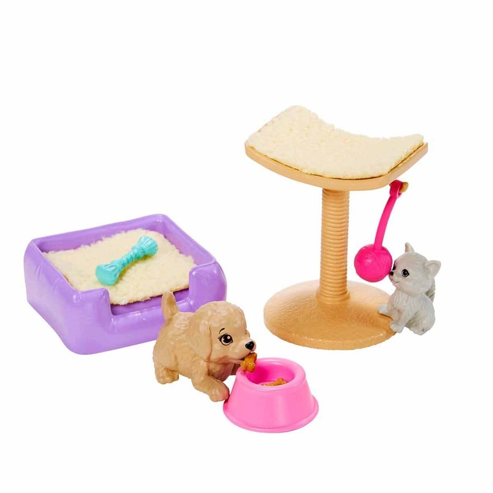 Evcilik Aksesuarları, Barbie, Barbie Ev Aksesuar Paketleri GRG56 GRG59  Hayvan Arkadaşlarla Oyun Buluşması