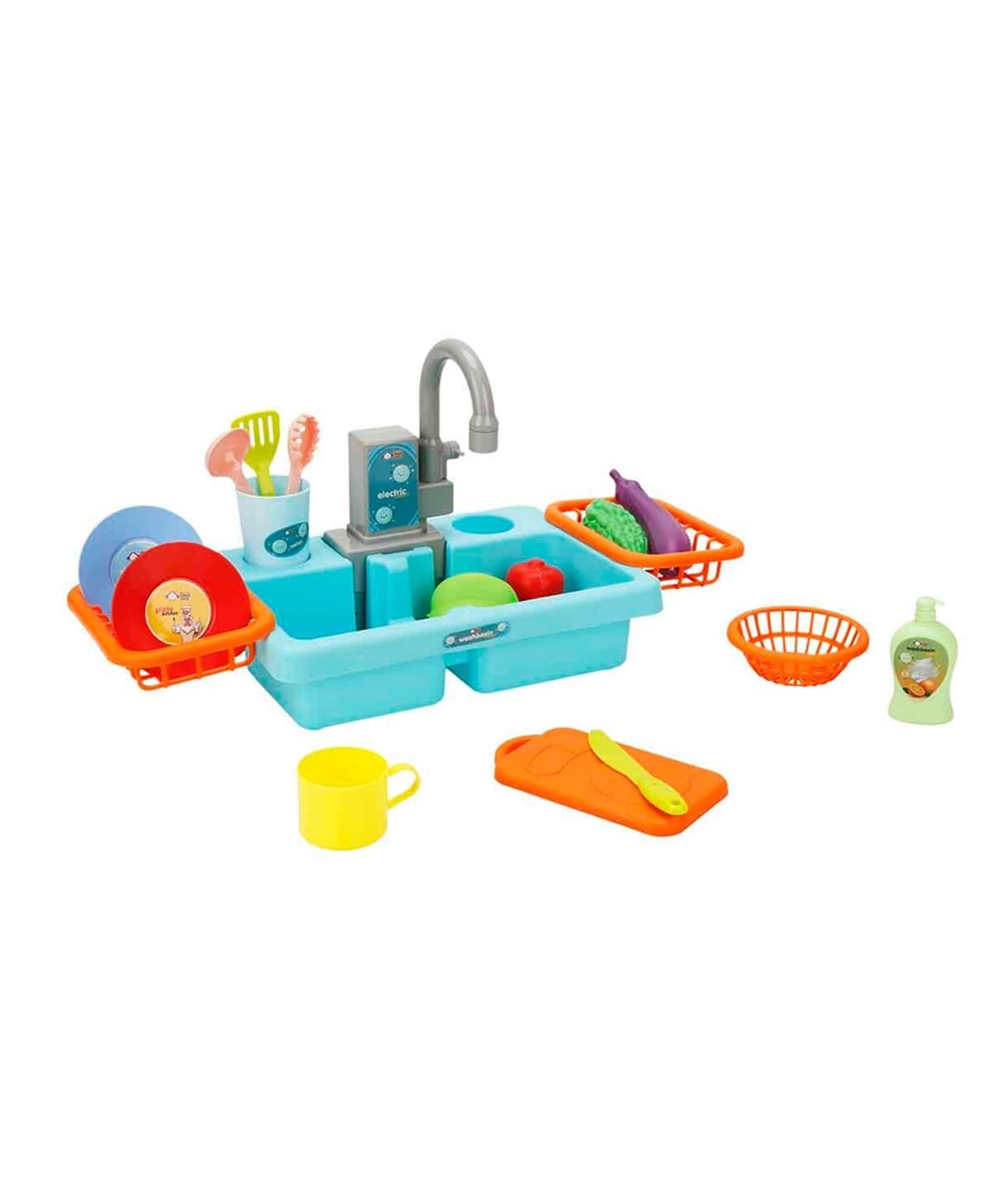 Evcilik Aksesuarları, Sunman, Little Chef Benim Mutfak Lavabom Oyun Seti Mavi & Pembe