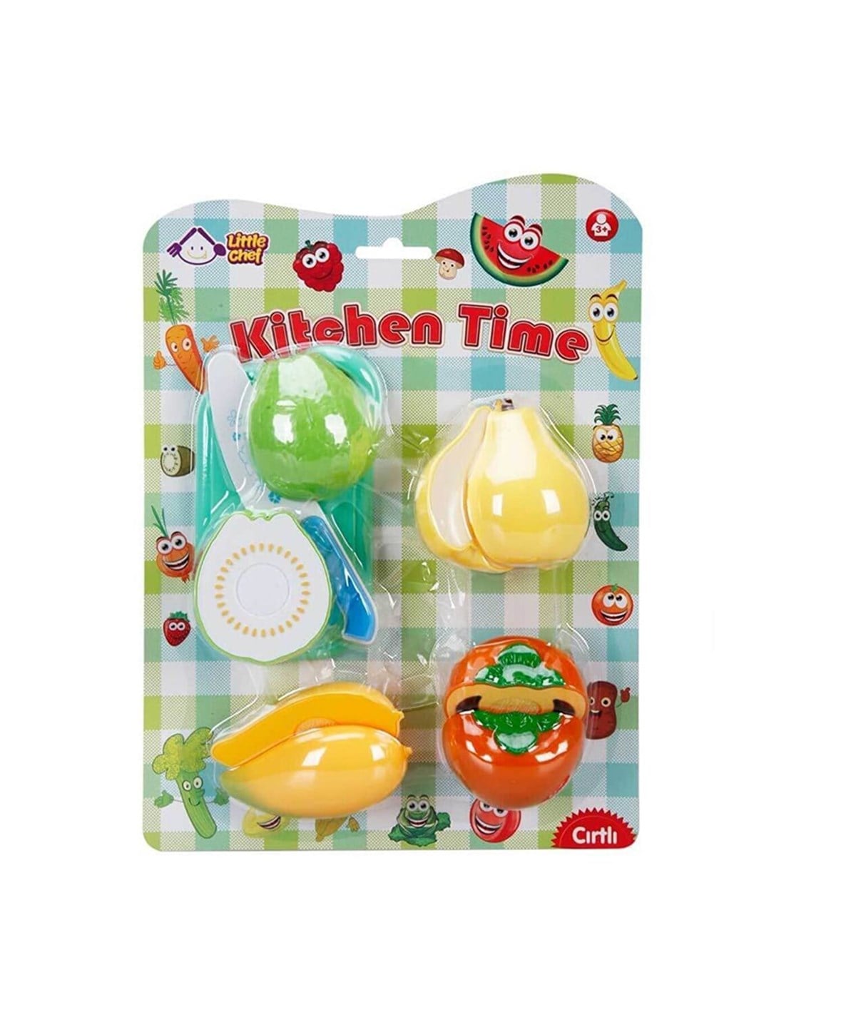 Evcilik Aksesuarları, Sunman, Little Chef Kesme Tahtalı Meyve ve Sebze Seti 02355 Armut