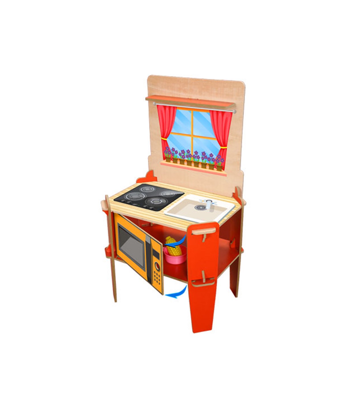 Evcilik Aksesuarları, MATRAX, Matrax 422 İlk Mutfak Setim - Ahşap