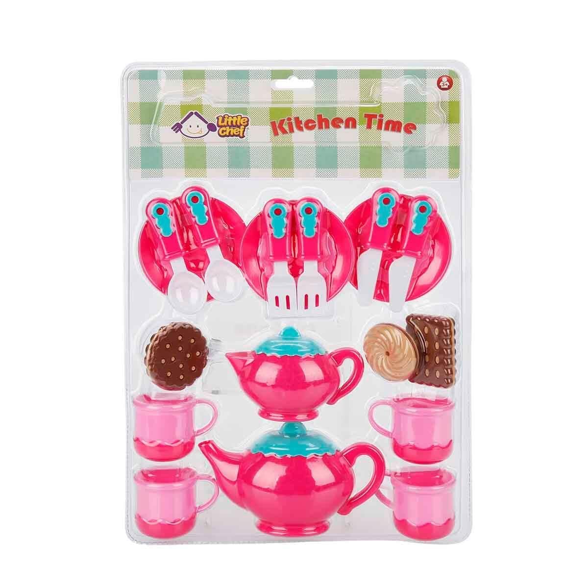 Evcilik Aksesuarları, Sunman, Sunman Little Chef Çay Kahve Seti 23600 Kurabiye 18 Parça