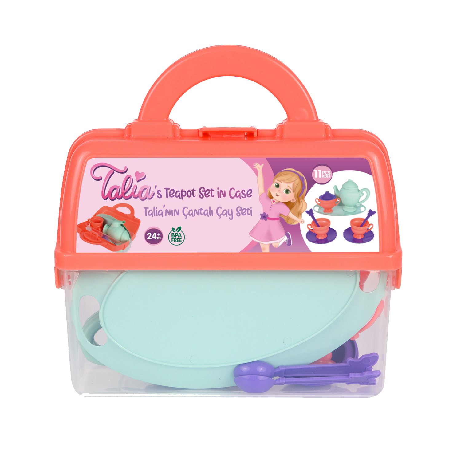 Evcilik Aksesuarları, ZUZU TOYS, Zuzu Toys Çay Setim Çantalı