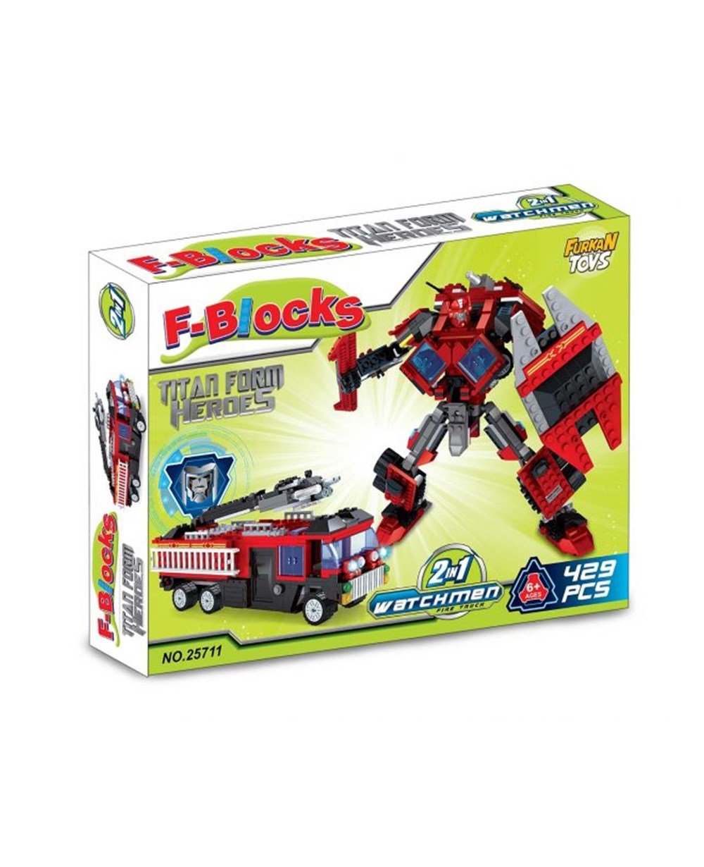 F-Blocks Lego Setleri, F-BLOCKS, F-Blocks Herous Seri İtfaiye ve Robot 2in1 429 Parça Lego Seti FR37395