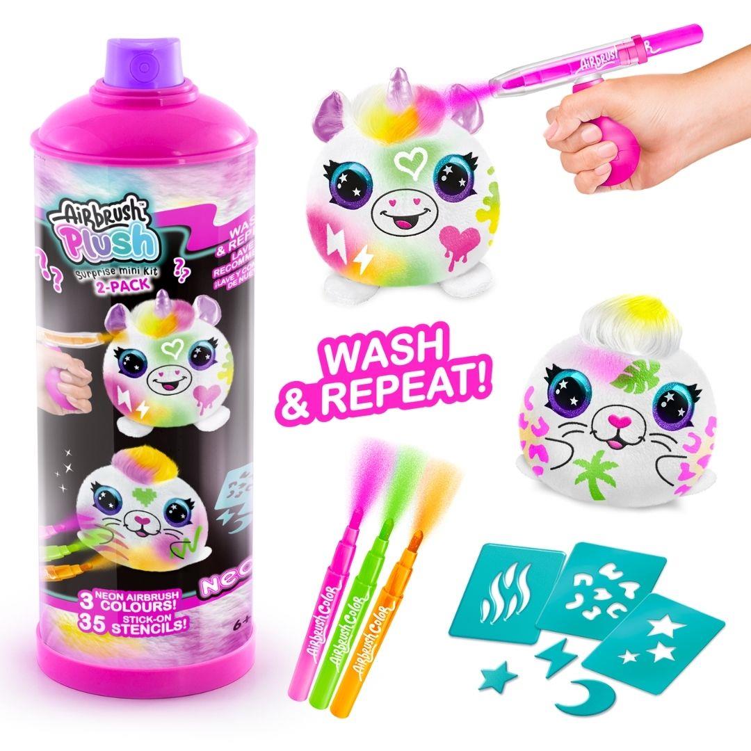 Fonksiyonel Peluşlar, MEGA OYUNCAK, Airbrush Plush Sürpriz Mi·ni· Neon Peluş 2'li Paket