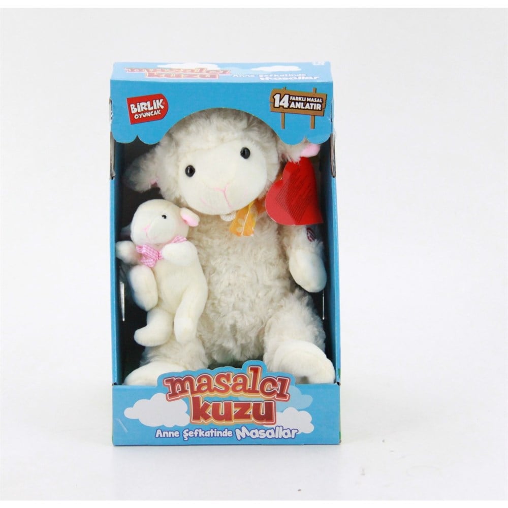 Masalcı Kuzu Yavrulu Peluş Sesli Hareketli, 8698555708865