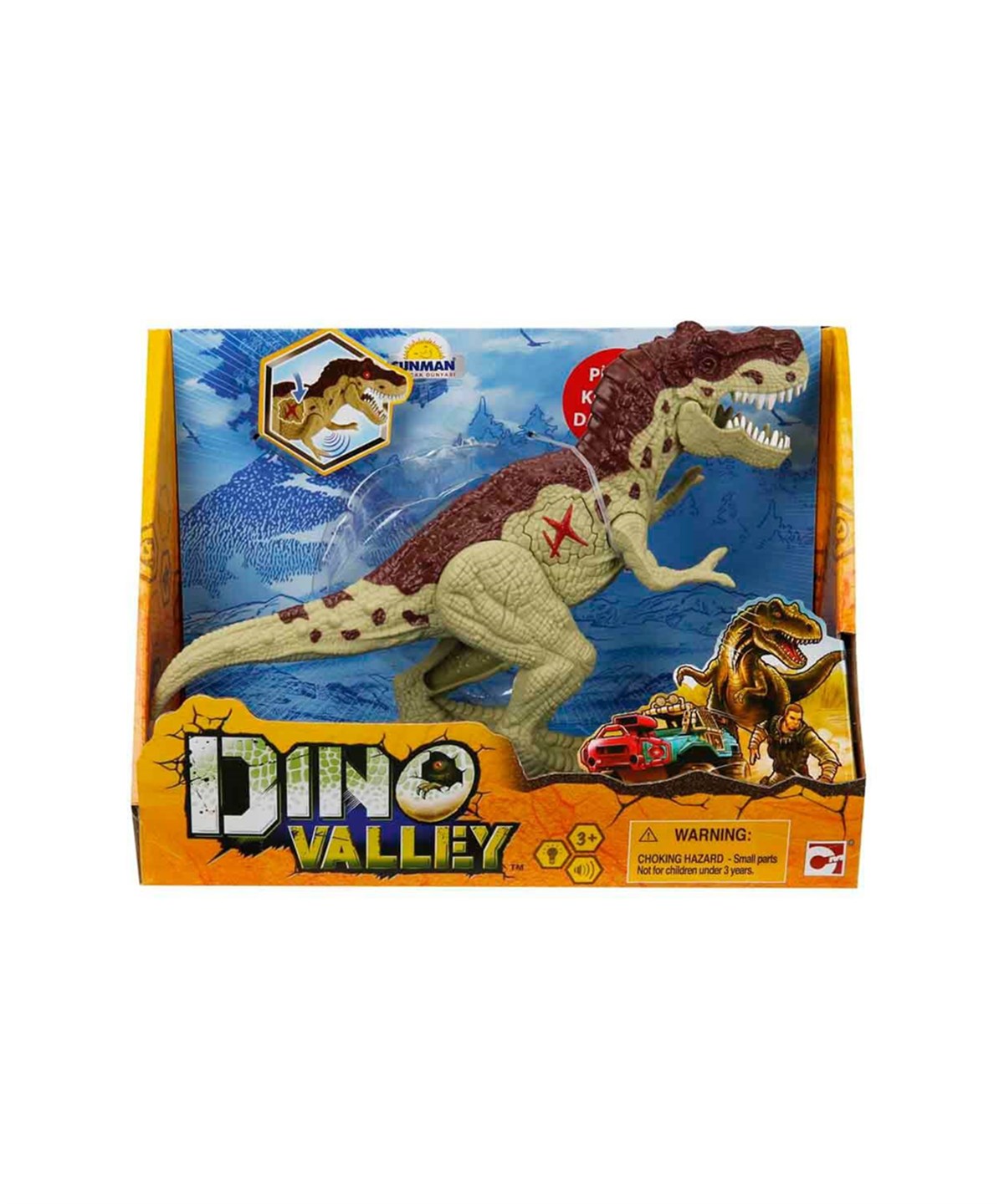 Hayvan Figürleri, Sunman, Chap Mei Sesli ve Işıklı Dino Valley Dinozor 20837 Gri Renk