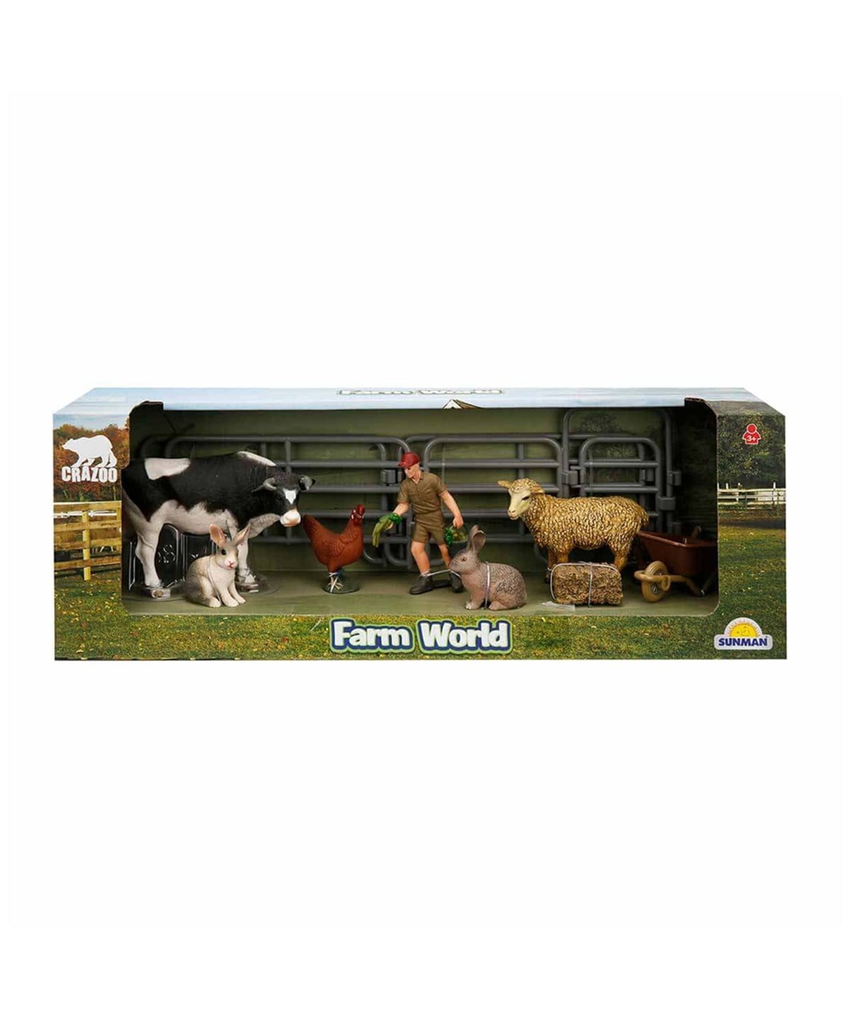 Hayvan Setleri, Sunman, Sunman Wild Life Çitli Çiftlik Seti 26908 Öküz