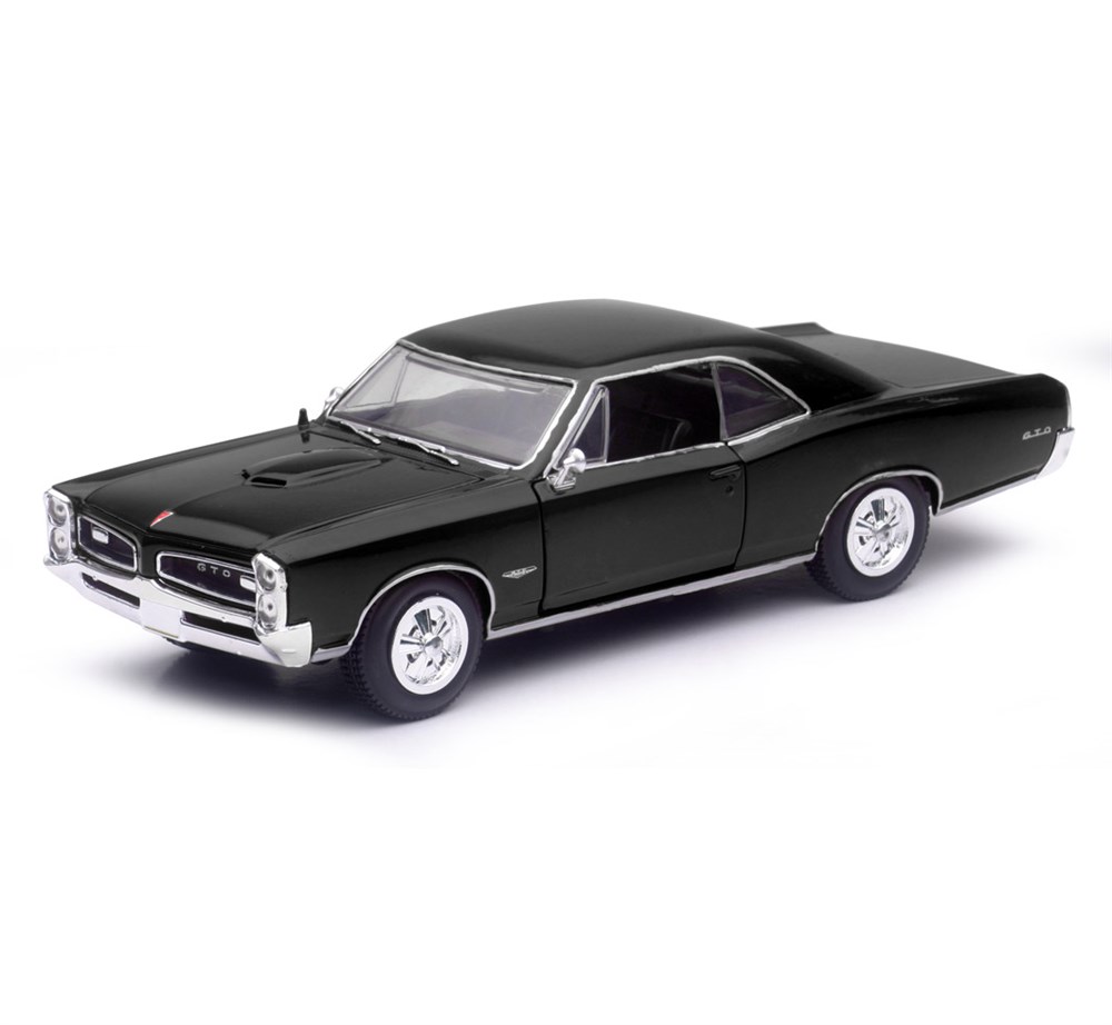 Hobi ve Koleksiyon, Sunman, 1:25 Muscle Model Araba 18539 1966 Pontiac GTO Siyah