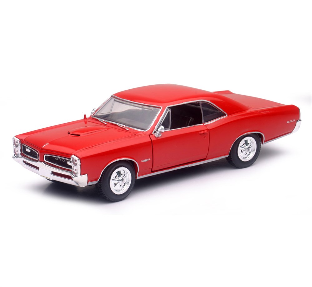 Hobi ve Koleksiyon, Sunman, 1:25 Muscle Model Araba 18539 1966 Pontiac GTO Kırmızı
