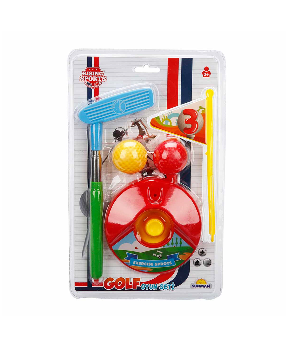 Hobi ve Koleksiyon, Sunman, Mini Golf Oyun Seti 32589 Sarı Top Çukuru