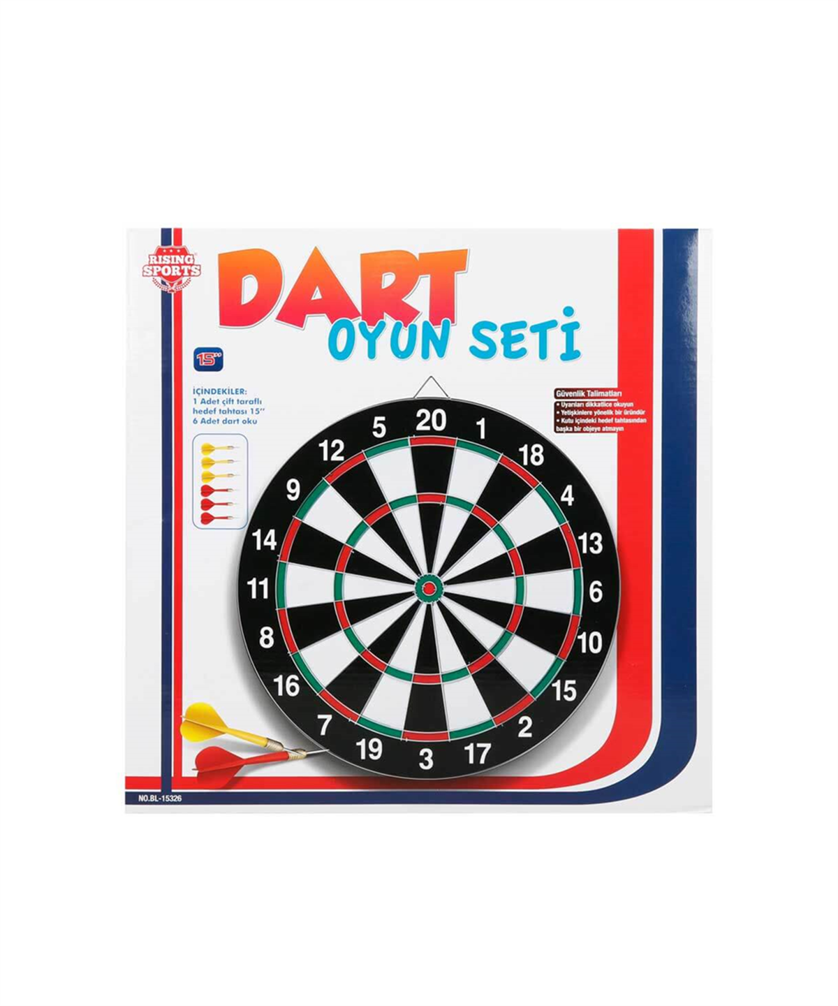 Hobi ve Koleksiyon, Sunman, Rising Sports Dart Oyun Seti 36,5 cm