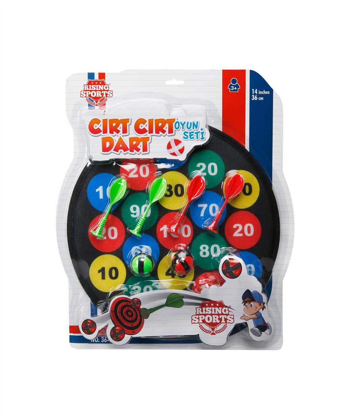 Hobi ve Koleksiyon, Sunman, Rising Sports İğnesiz Dart Seti 36 cm 67898 Yuvarlak Puan