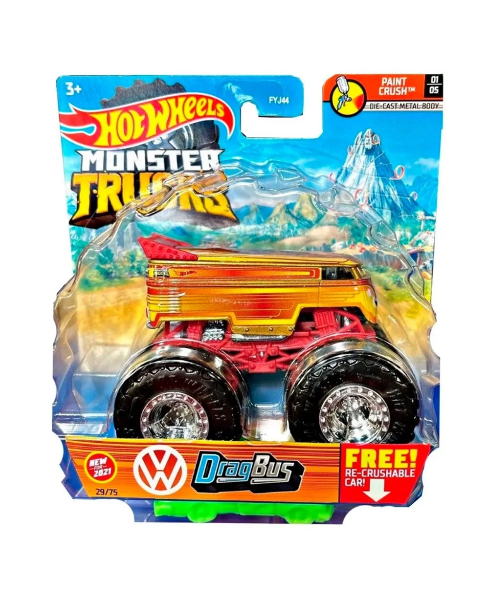 Hot Wheels Oyun Setleri, Hot Wheels, 1:64 Hot Wheels Monster Trucks Araba FYJ44 GTH82 Dragbus