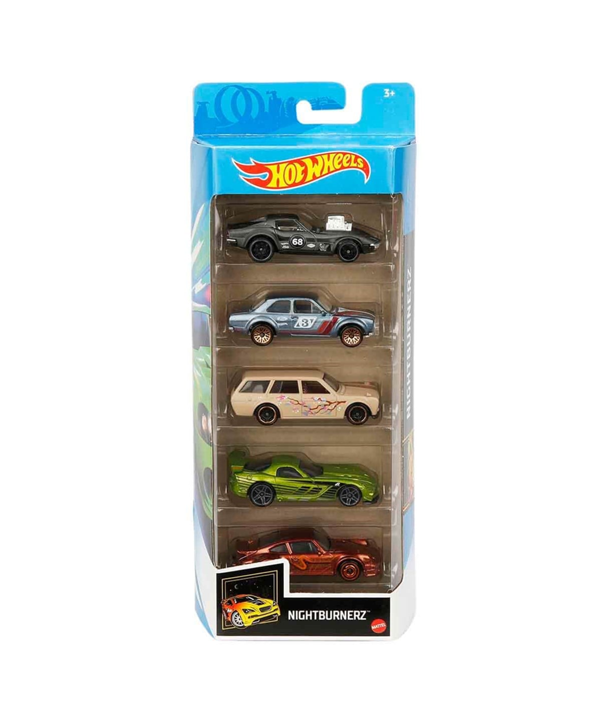 Hot Wheels Oyun Setleri, Hot Wheels, Hot Wheels 5'li Araba Seti 01806 GTN47 Nightburnerz