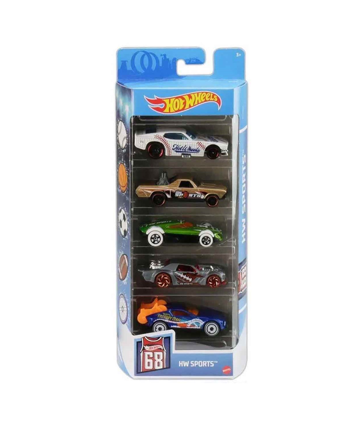 Hot Wheels Oyun Setleri, Hot Wheels, Hot Wheels 5'li Araba Seti 01806 HFV78 HW Sports