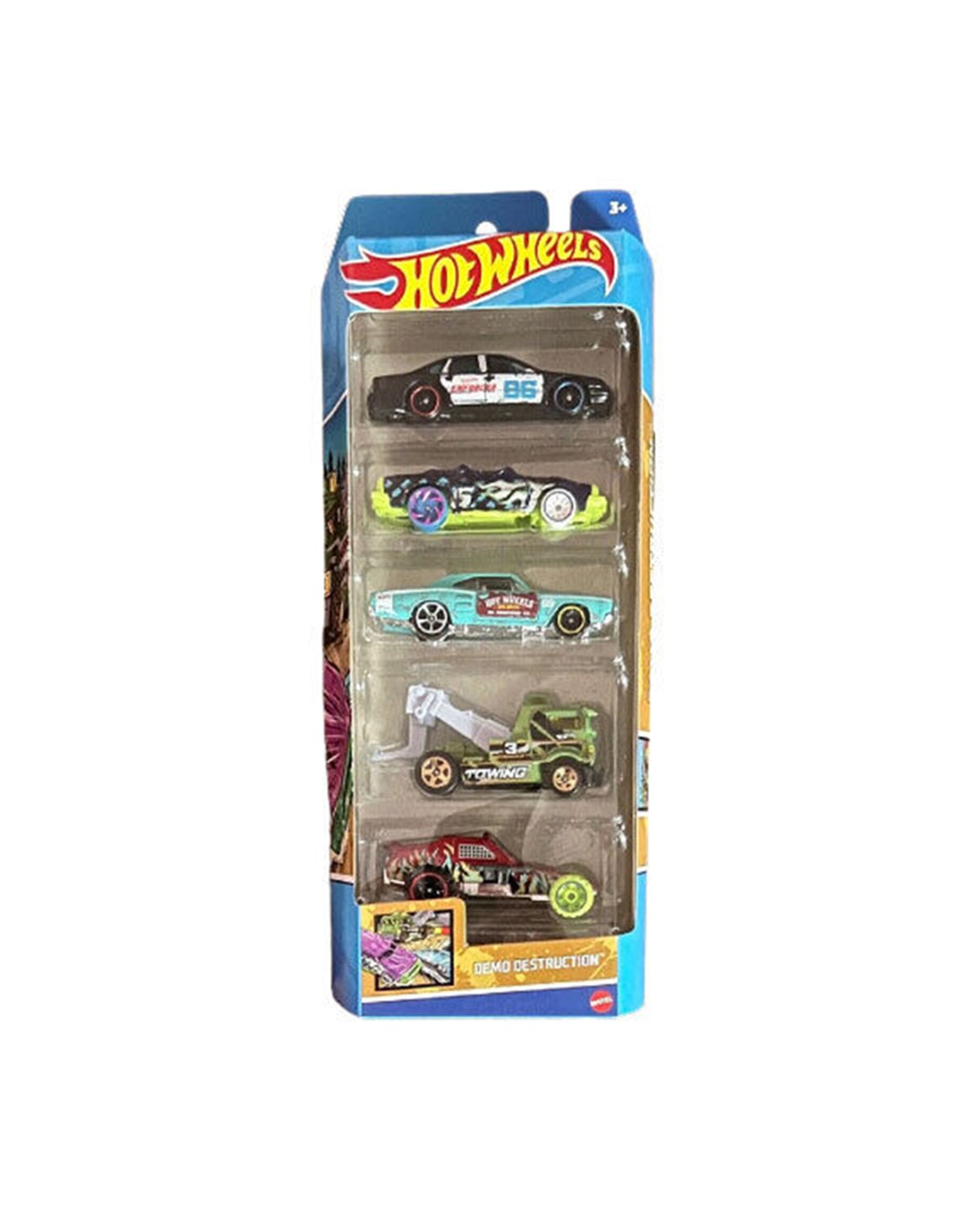 Hot Wheels Oyun Setleri, Hot Wheels, Hot Wheels 5'li Araba Seti 01806 HFV86 Demo Destruction
