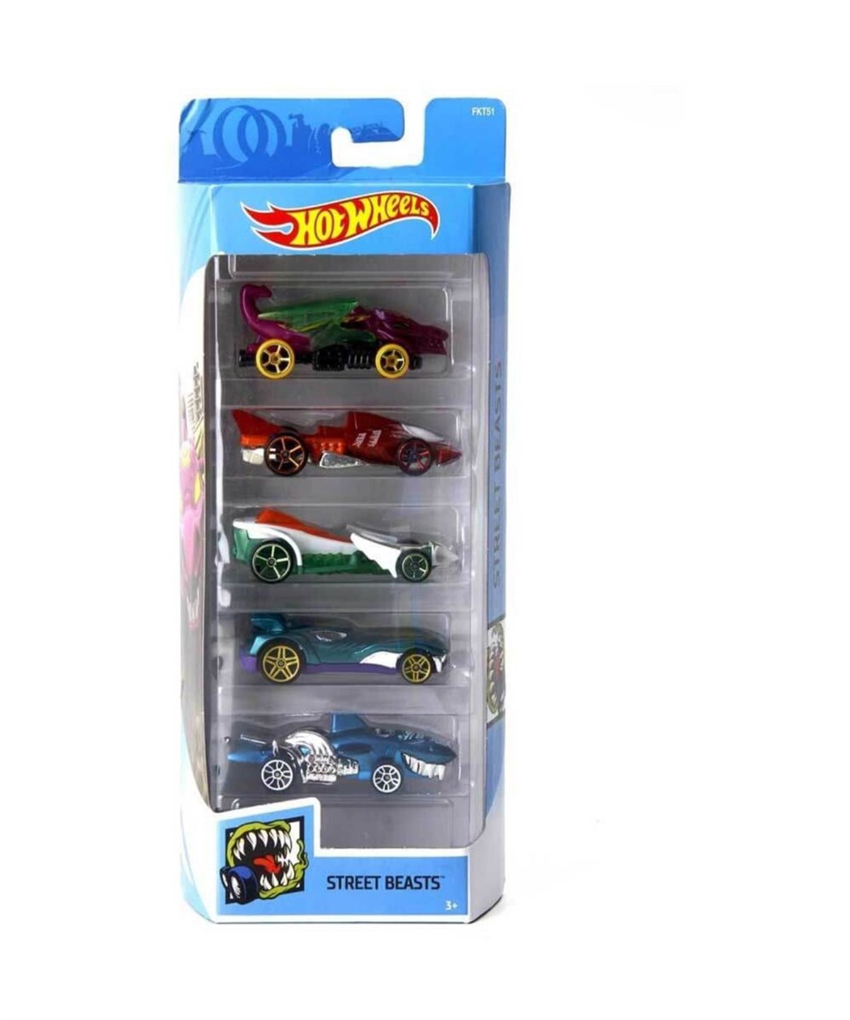 Hot Wheels Oyun Setleri, Hot Wheels, Hot Wheels 5'li Araba Seti 01806 GTN49 Street Beassts