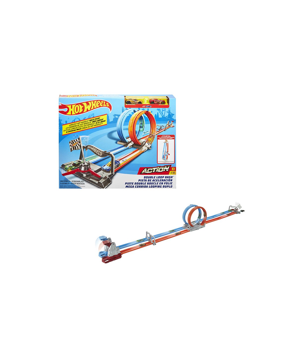 Hot Wheels Oyun Setleri, Hot Wheels, Hot Wheels Çift Çemberde Depar Pist Seti GFH85