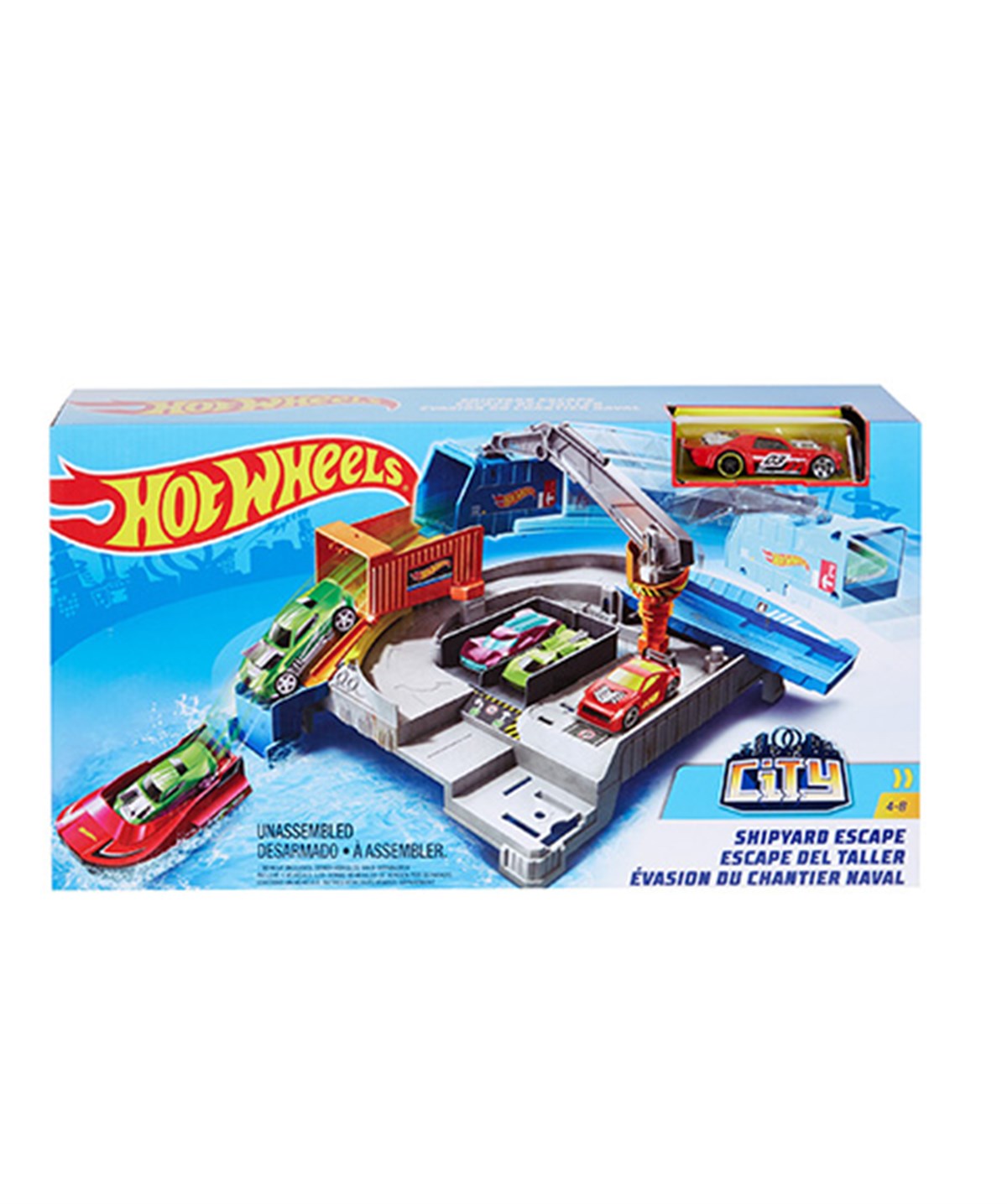 Hot Wheels Oyun Setleri, Hot Wheels, Hot Wheels Efsanevi Macera Serisi GGF89 GGF90 Tersaneden Kaçış