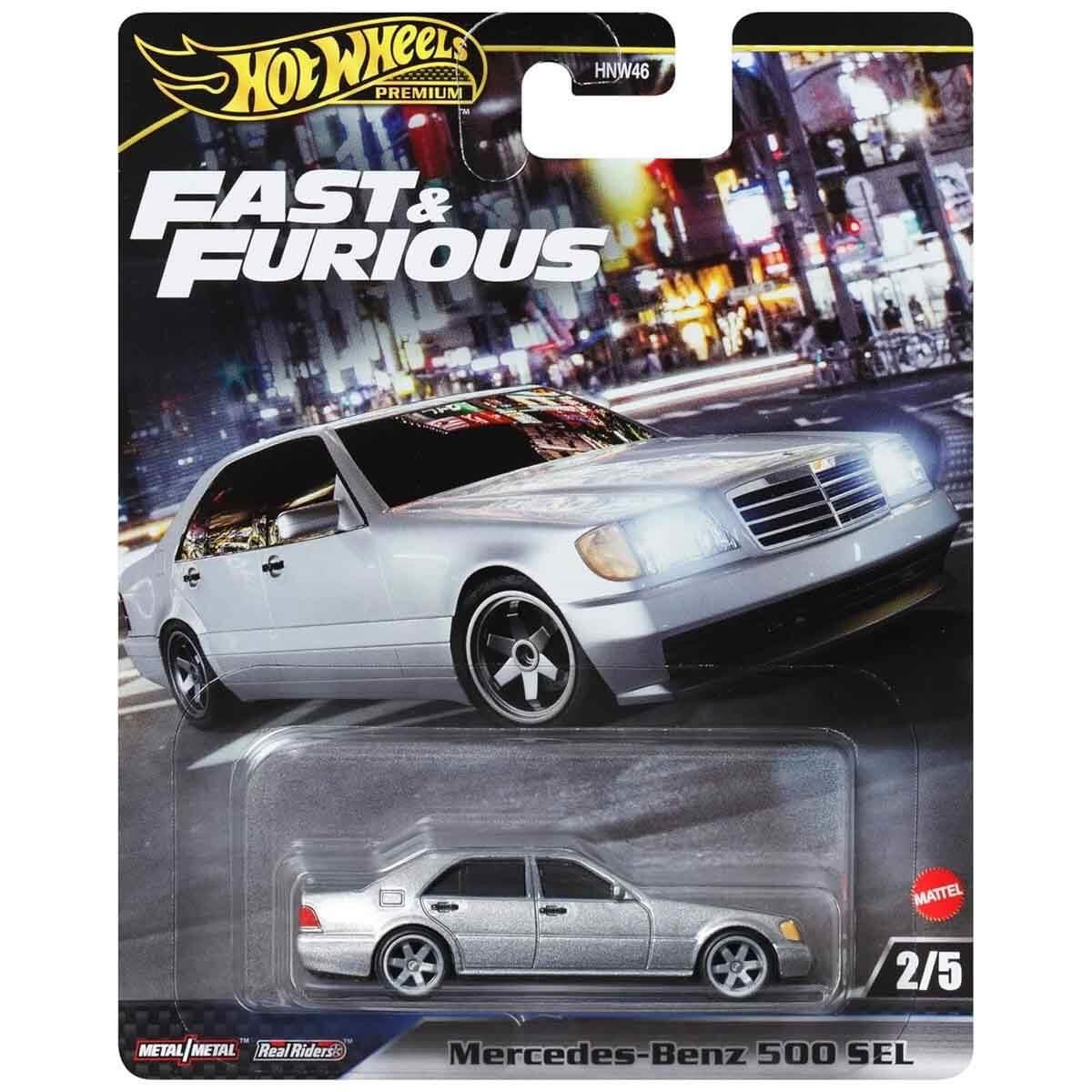 Hot Wheels Oyun Setleri, Hot Wheels, Hot Wheels Fast-Furious Premium Arabalar HNW46 HRT94 Mercedes-Benz 500 SEL